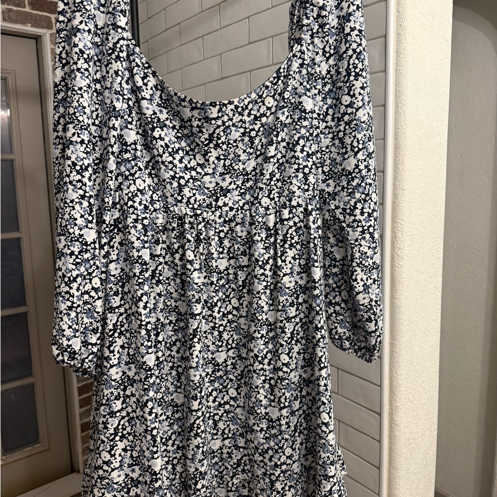Navy Floral A&F Dress